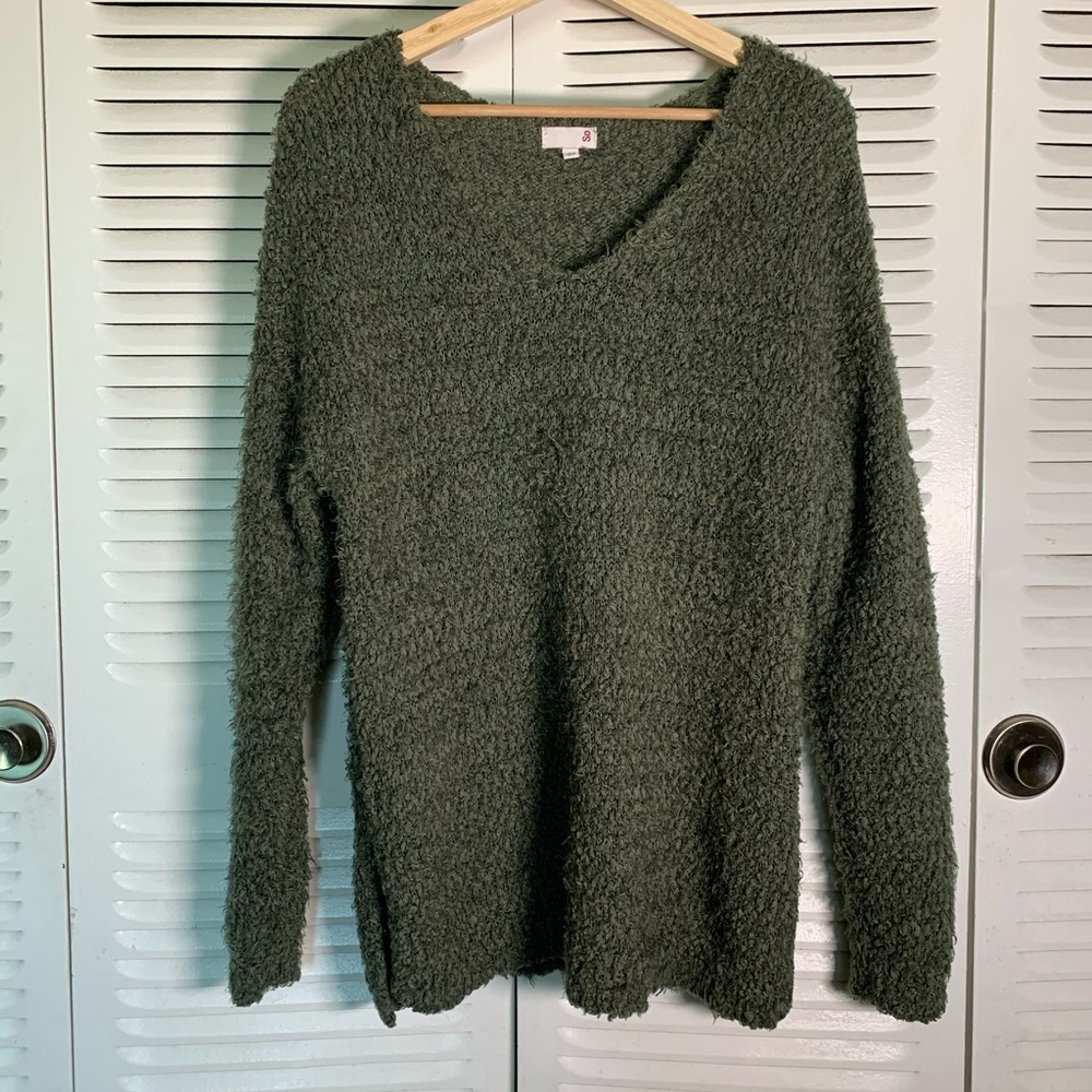 Oversized Cozy Green Sweater